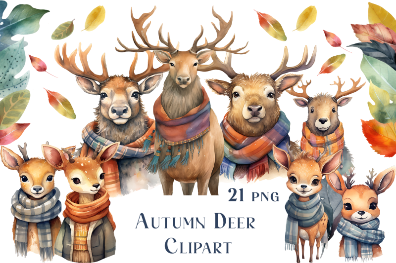 watercolor-cute-autumn-deer-clipart-sublimation