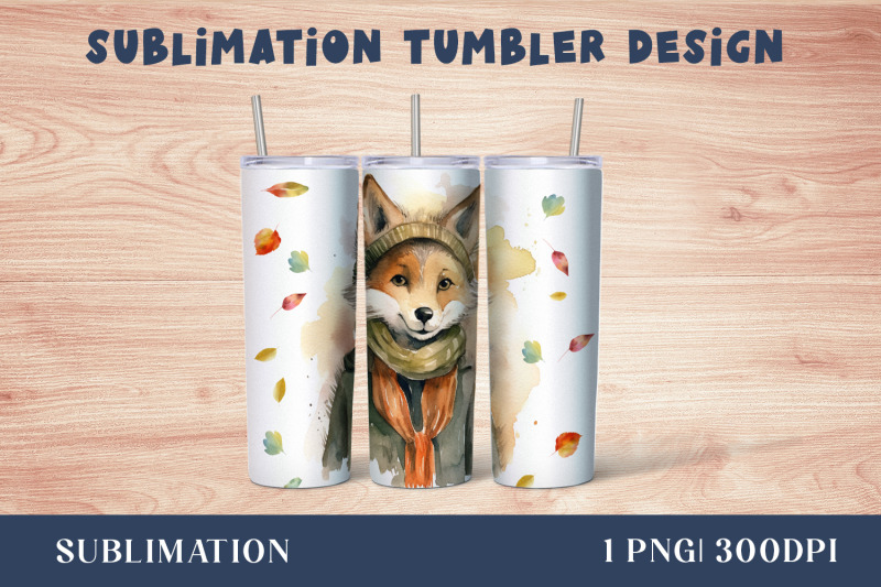 watercolor-cute-fox-tumbler-wrap-20-oz