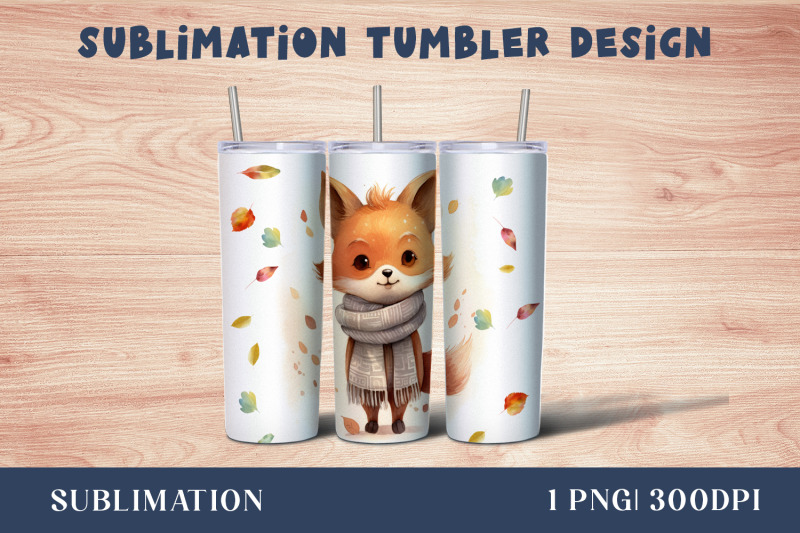 forest-fox-tumbler-sublimation-wrap-watercolor-designs