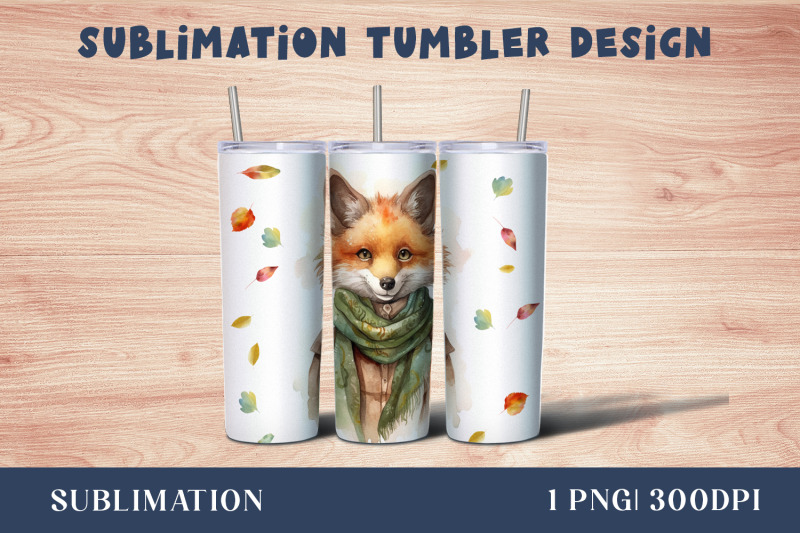 forest-fox-tumbler-sublimation-wrap