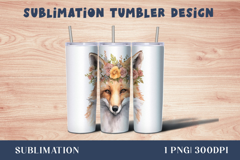 forest-fox-tumbler-sublimation-wrap