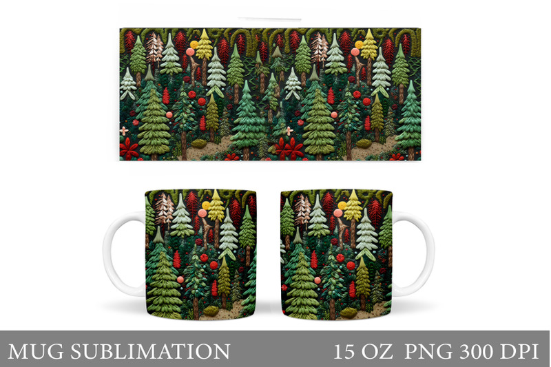 christmas-tree-mug-wrap-design-forest-mug-sublimation