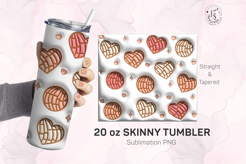 3d-inflated-concha-tumbler-wrap-mexican-sublimation-design