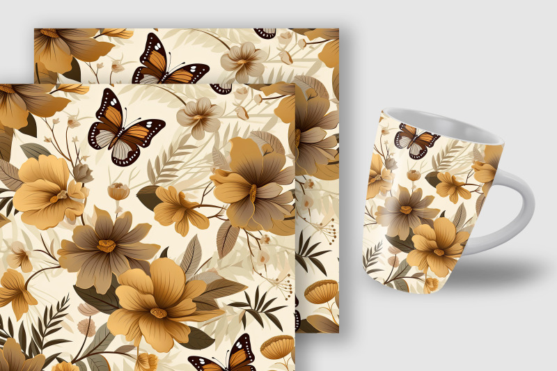 boho-vintage-floral-butterflies-digital-papers