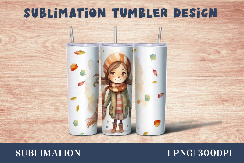 watercolor-cute-girl-tumbler-wrap-20-oz