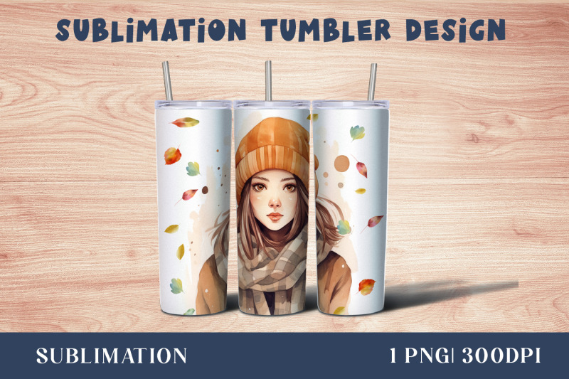 watercolor-cute-girl-tumbler-wrap-20-oz