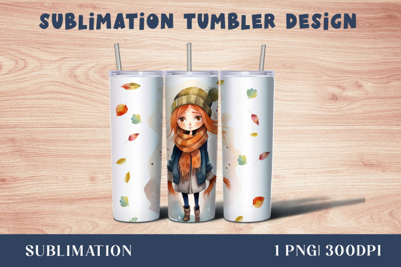 watercolor-cute-girl-tumbler-wrap-20-oz