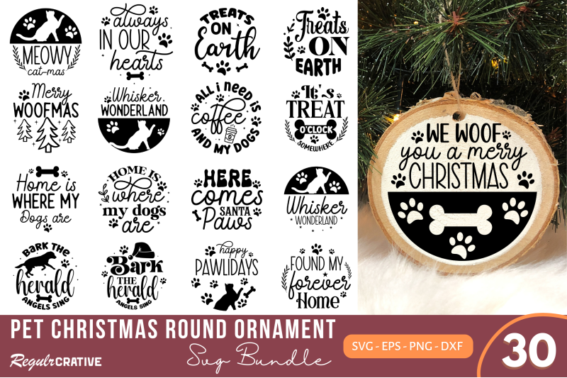 pet-christmas-round-ornament-svg-bundle