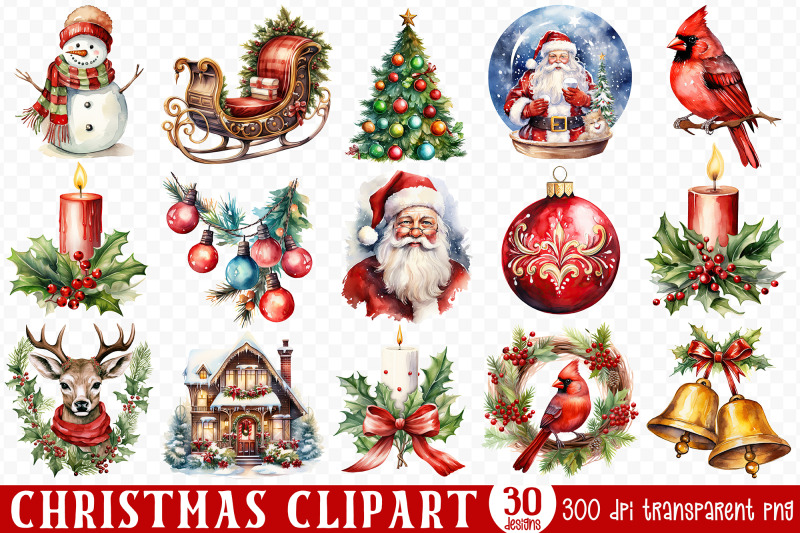 christmas-sublimation-clipart-bundle