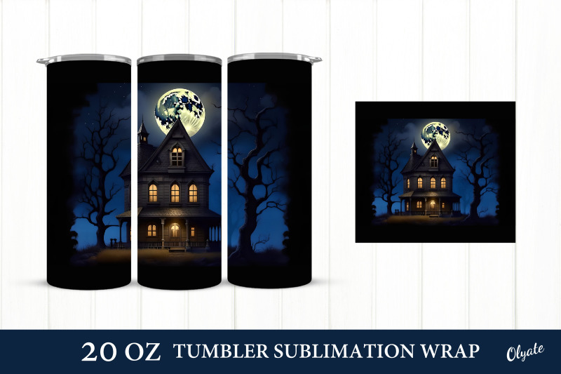 halloween-house-tumbler-wrap-20-oz-halloween-sublimation
