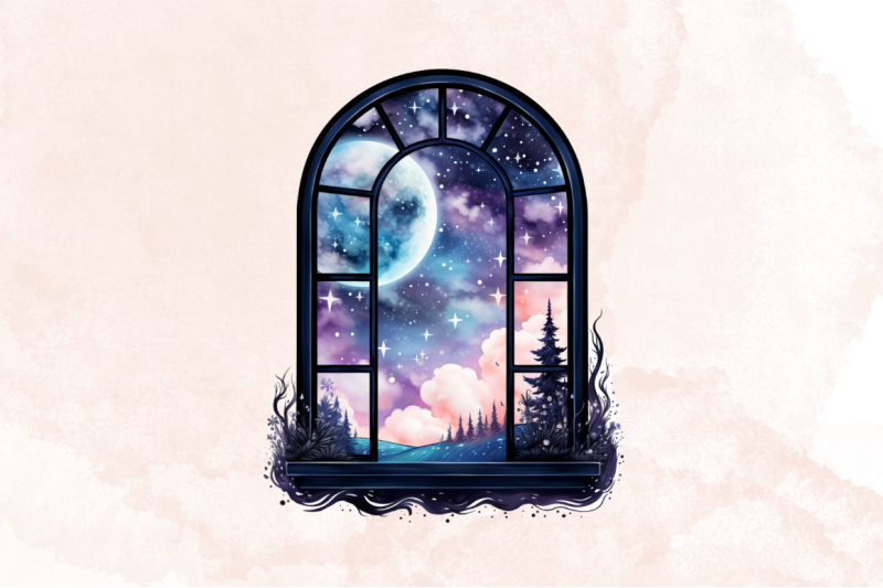 galaxy-window-sublimation-clipart-bundle