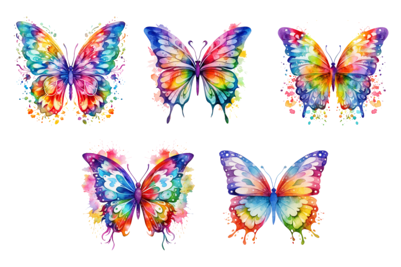 rainbow-butterfly-watercolor-clipart