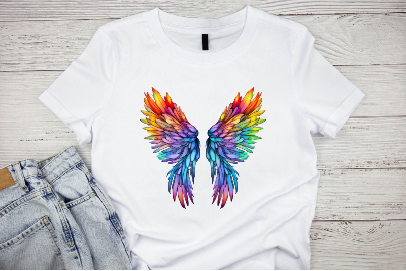 rainbow-wings-sublimation-clipart-bundle