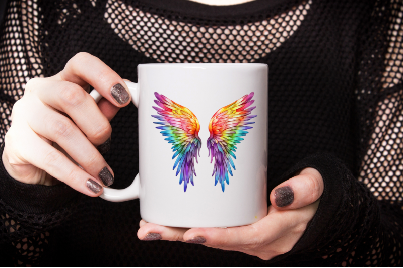 rainbow-wings-sublimation-clipart-bundle