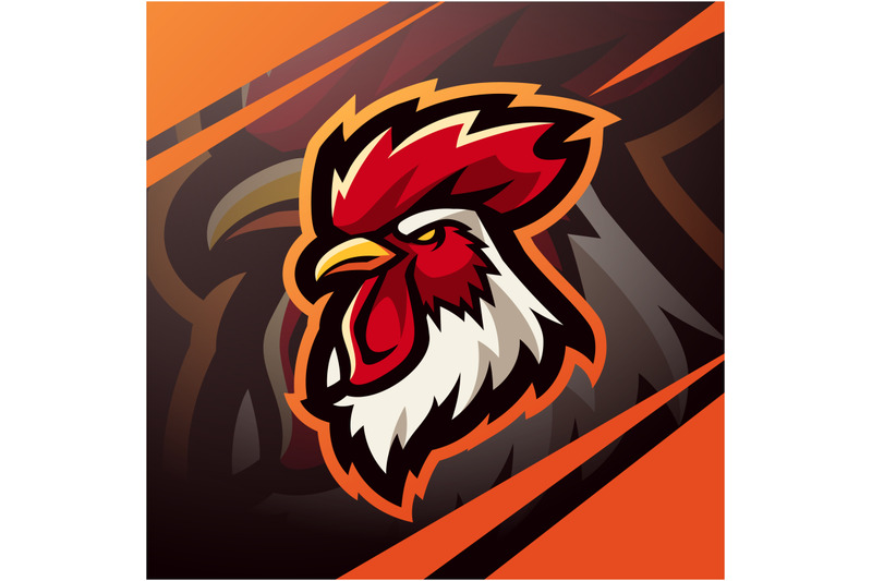 rooster-head-esport-mascot-logo-design