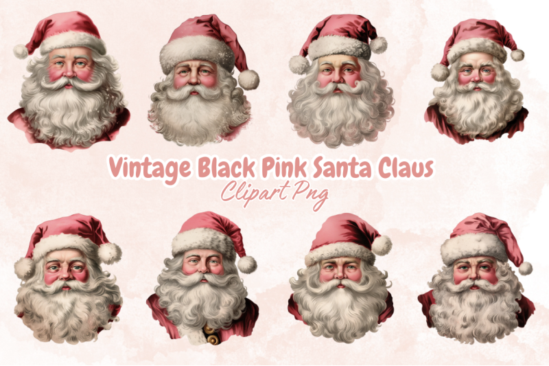 vintage-black-pink-santa-claus-clipart