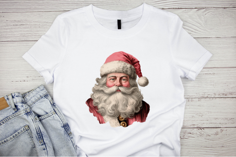 vintage-black-pink-santa-claus-clipart