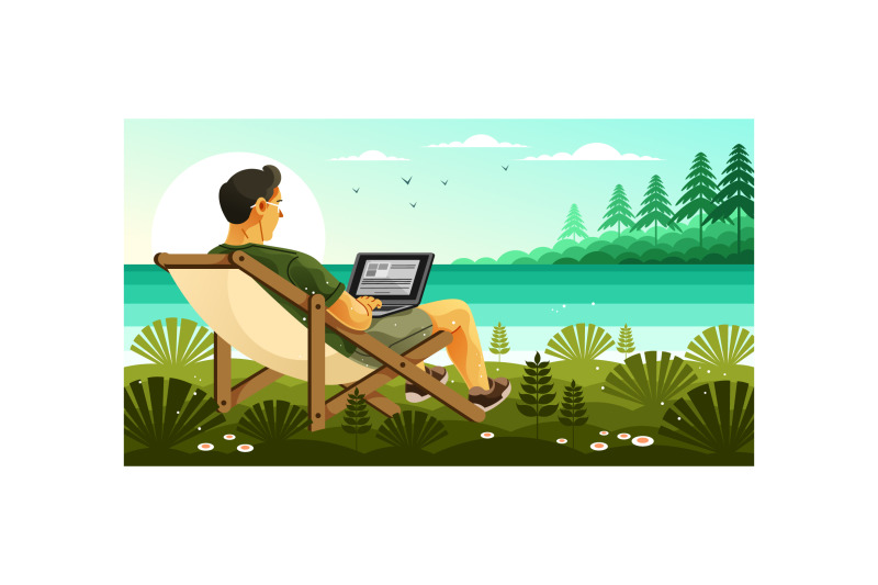 enjoy-remote-working-by-the-lake-illustration