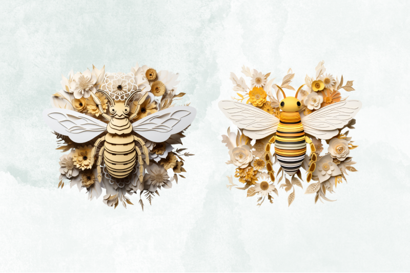 bee-layered-paper-art-sublimation-bundle