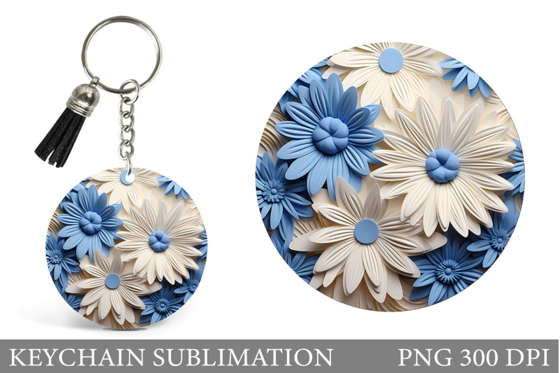 blue-and-white-flowers-keychain-3d-flowers-keychain-design