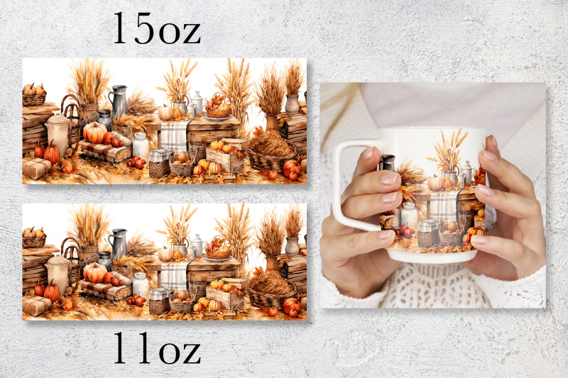 fall-mug-wrap-design-pumpkin-landscape-mug-sublimation-png