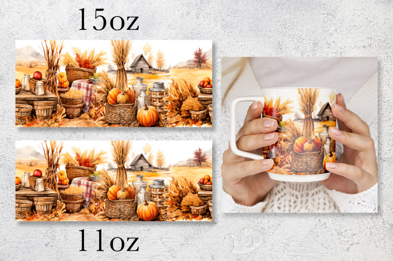 fall-mug-wrap-design-pumpkin-landscape-mug-sublimation-png