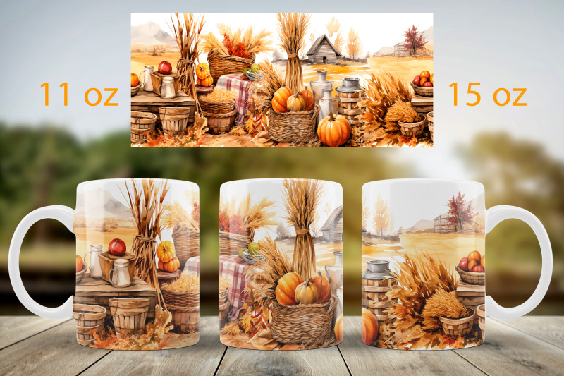 fall-mug-wrap-design-pumpkin-landscape-mug-sublimation-png