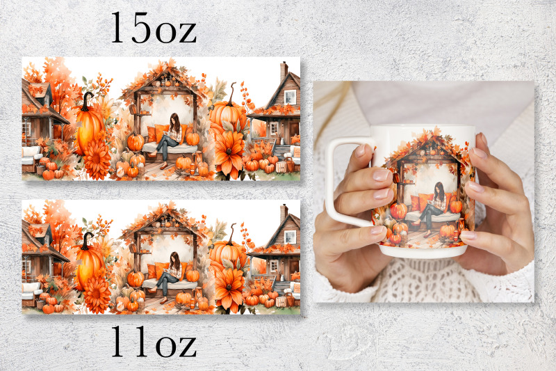 fall-mug-wrap-design-pumpkin-landscape-mug-sublimation-png