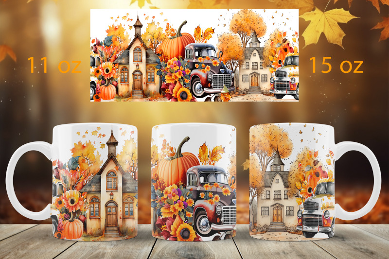 fall-mug-wrap-design-pumpkin-truck-mug-sublimation-png