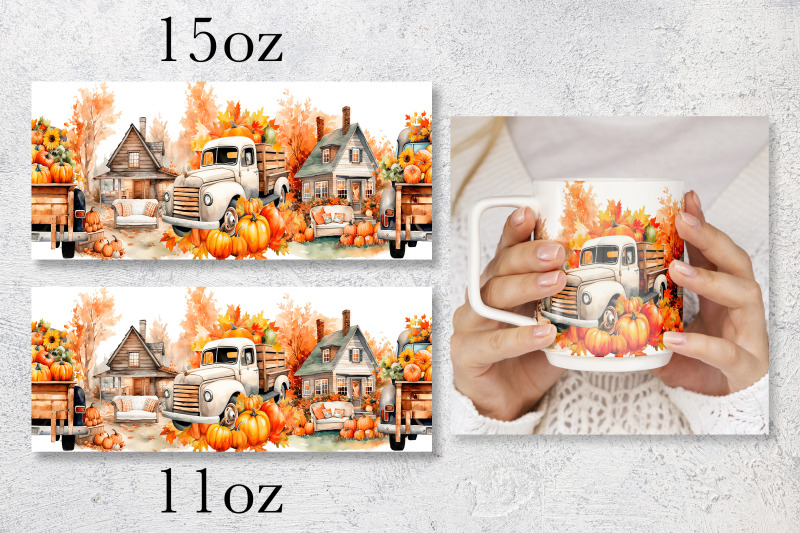 fall-mug-wrap-design-pumpkin-truck-mug-sublimation-png