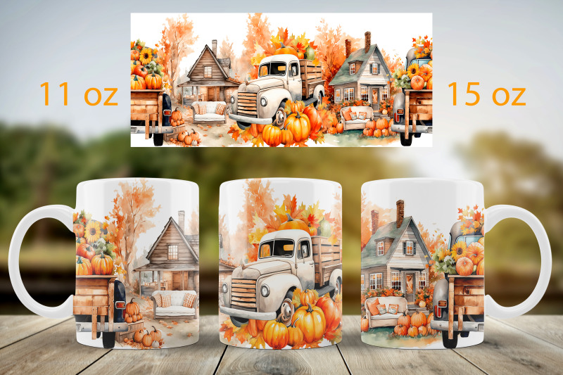 fall-mug-wrap-design-pumpkin-truck-mug-sublimation-png