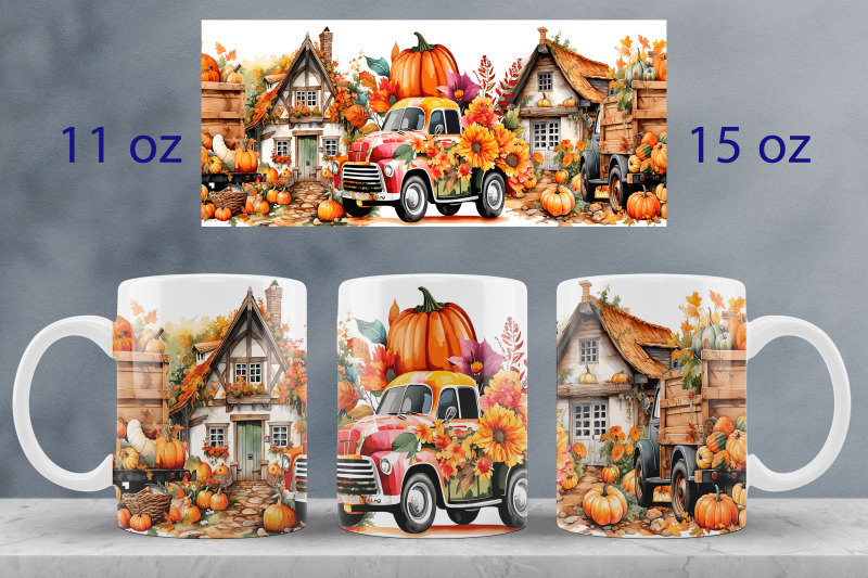 fall-mug-wrap-design-pumpkin-truck-mug-sublimation-png