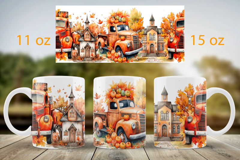 fall-mug-wrap-design-pumpkin-truck-mug-sublimation-png