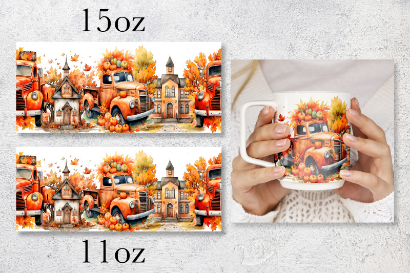 fall-mug-wrap-design-pumpkin-truck-mug-sublimation-png