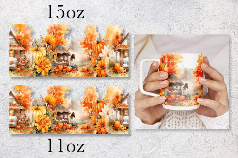 fall-mug-wrap-design-pumpkin-landscape-mug-sublimation-png