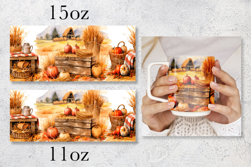fall-mug-wrap-design-pumpkin-landscape-mug-sublimation-png
