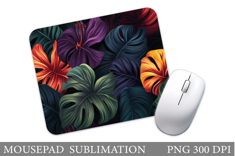 tropical-mouse-pad-tropical-leaves-mouse-pad-design