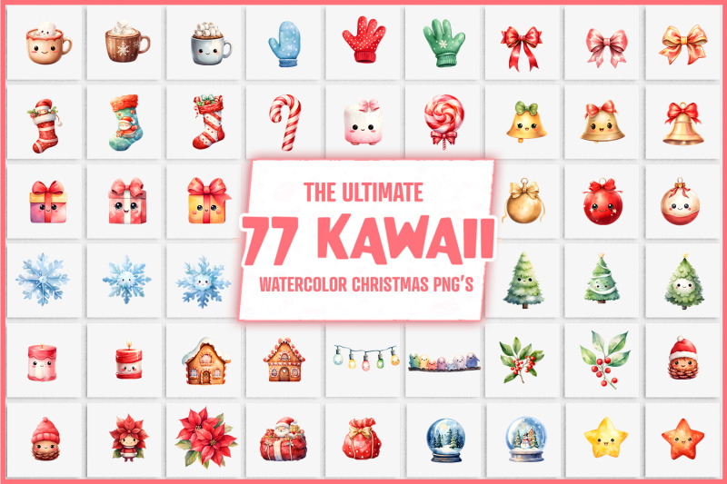 77-kawaii-christmas-watercolor-clipart-holiday-decoration