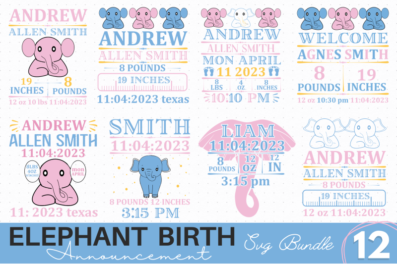 elephant-birth-announcement-svg-bundle