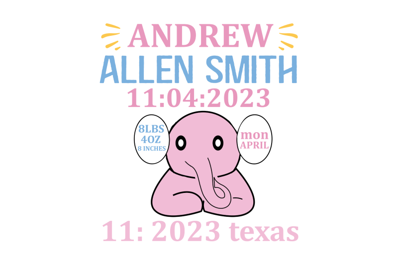 elephant-birth-announcement-svg-bundle