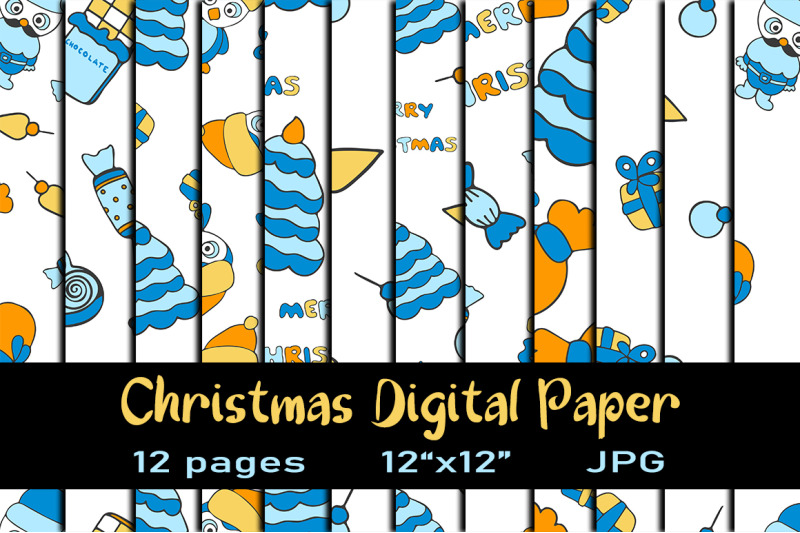 christmas-digital-paper-pack