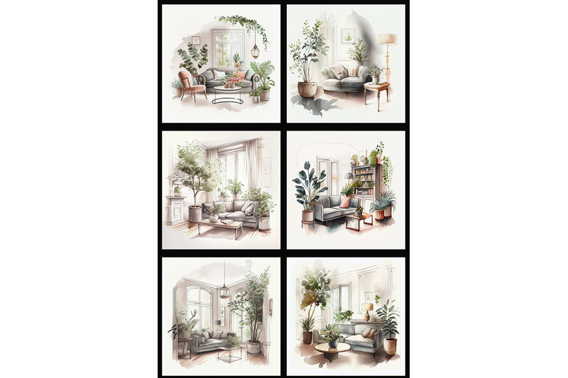 cozy-living-rooms-watercolor-clipart