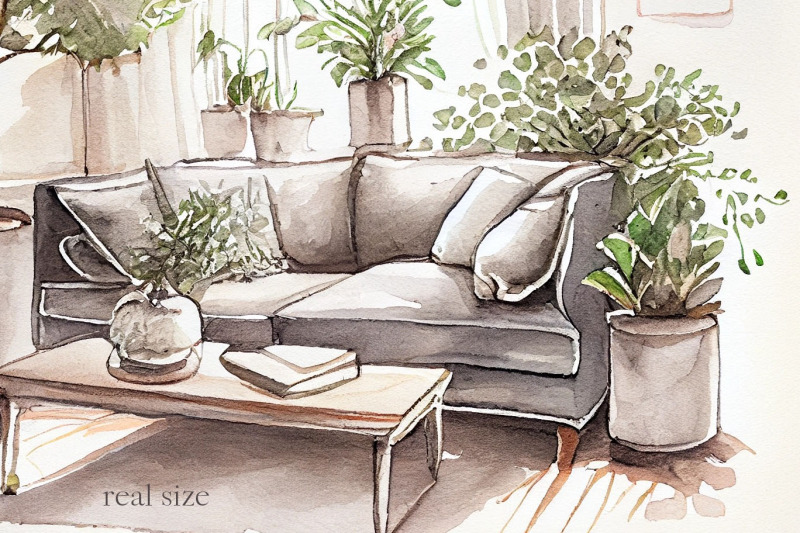 cozy-living-rooms-watercolor-clipart