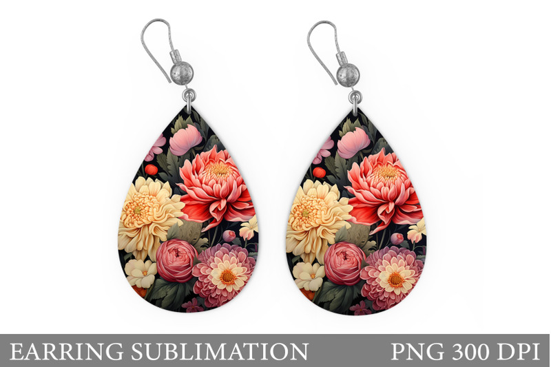 3d-flowers-earring-design-garden-flowers-teardrop-earring