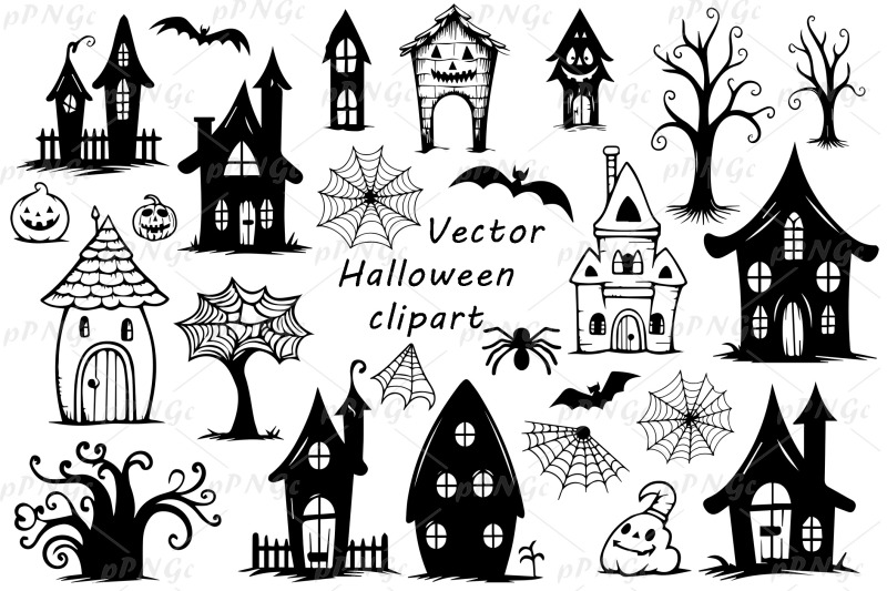 halloween-doodle-vector-bundle-spooky-clipart-set-for-creative-projec