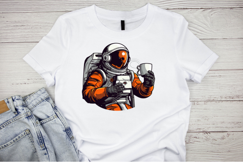 astronaut-drinking-coffee-clipart-bundle