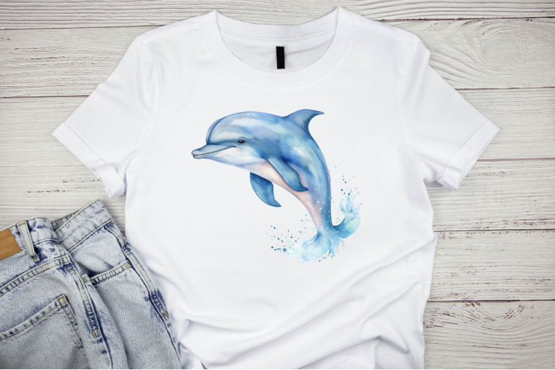 baby-dolphin-watercolor-clipart-bundle