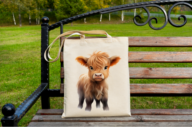 baby-highland-cow-illustrations-clipart-bundle