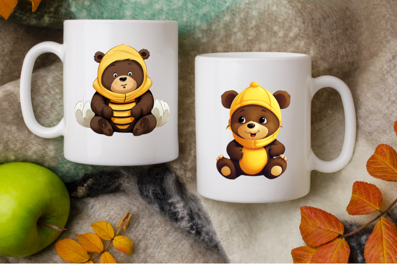 bear-in-bee-costume-subimation-clipart-bundle