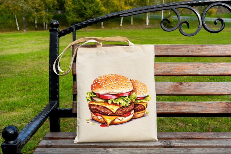 big-hamburgers-sublimation-clipart-bundle